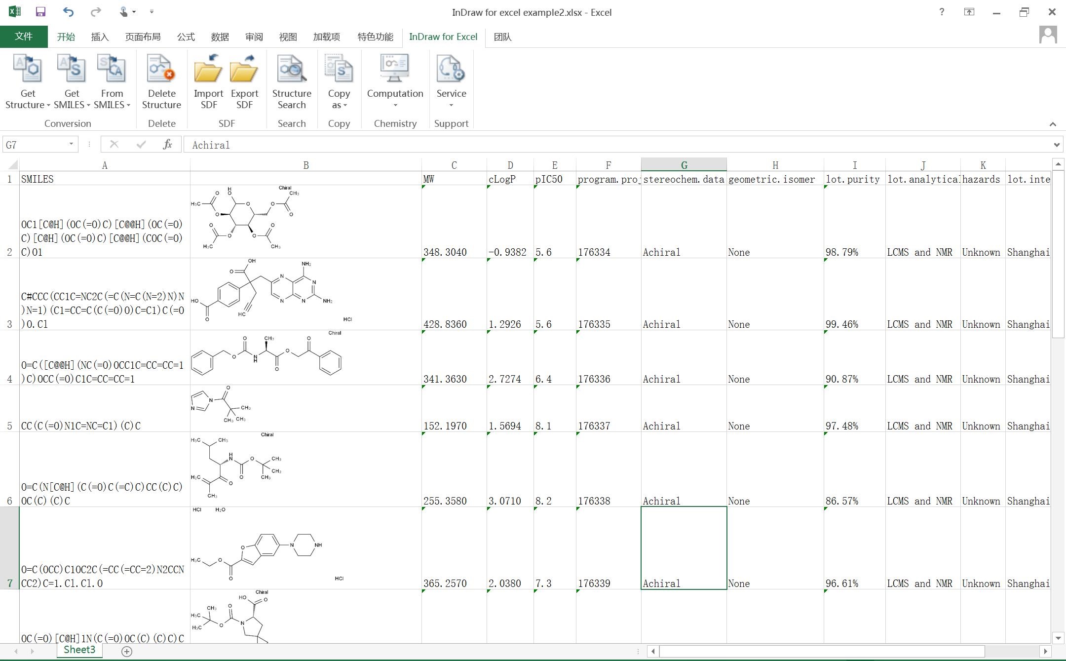 InDraw for Excel